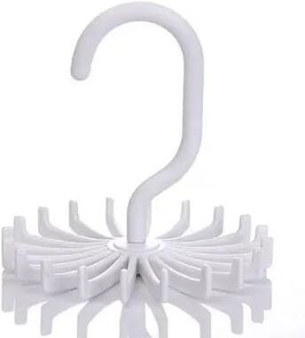 Inspired Living 360 Rotating Tie & Scarf Organizer Hanger With 20 Hooks Compact Closet Space Saver a
