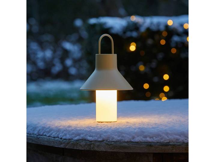 LOOM DESIGN LED-Akku-Tischleuchte Shadow Small, beige, IP65 Shadow, dimmbar, für Wohn- / Esszimmer, Aluminium, Modern