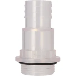 PVC Schlauchstutzen transparent- 32/38mm mit Außengewinde