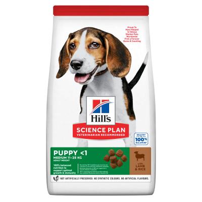 Hill's Science Plan Canine Puppy Medium met Lam en Rijst 14kg 14 kg Futter