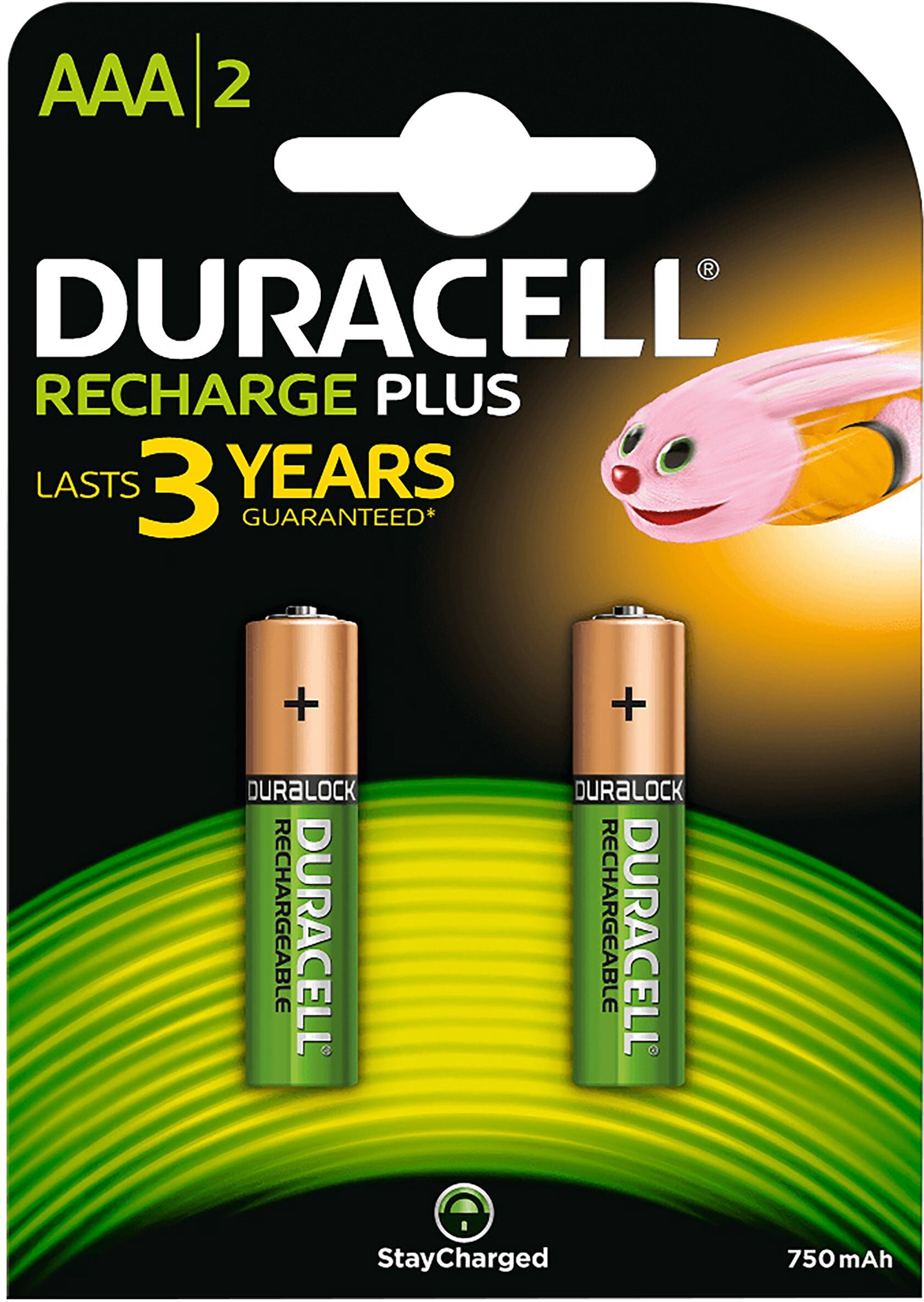Duracell 2 BATTERIE  TIPO AAA MINISTILO RICARICABILI 750 mAh VOLTAGGIO 1,2 V