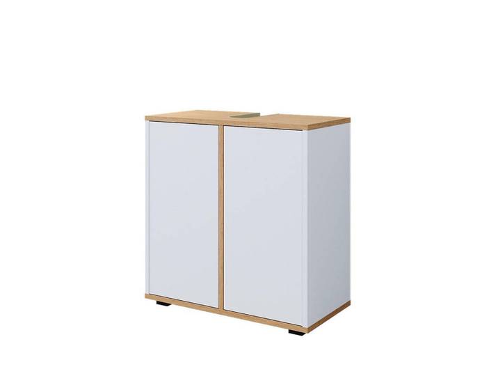 Vicco Waschbeckenunterschrank Didi Weiß/Artisan 60 x 62 cm mit 2 Türen, Weiß, Eiche Artisan, Rechteckig, 60x62x30 cm, Badezimmer, Badmöbel, Waschbeckenunterschränke