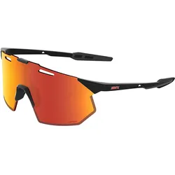 100%, Unisex, Sportbrille, HYPERCRAFT SQ - Soft Tact Black - HiPER Red Multilayer (Schwarz, Rot), Schwarz