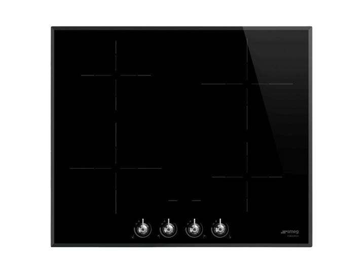 Smeg Induktionskochfeld Classici, Schwarz, Glas, 59.6x60x61 cm, Made in Italy, Küchen, Küchenelektrogeräte, Kochfelder, Induktionskochfelder