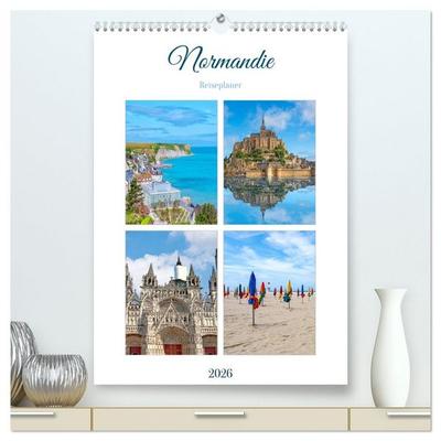 Normandie - Reiseplaner (hochwertiger Premium Wandkalender 2026 DIN A2 hoch), Kunstdruck in Hochglanz