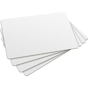 Zebra Plastikkarten Premier, PVC, blanko, weiß glänzend, CR80 Format, 85,6 x 54 x 0,76mm, 500 Stück