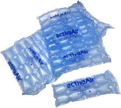 ActivaTec activaAir BASIC‑RC 4 Luftpolstermatte – 400×320 mm, 450 m Rolle, blau, Versandpolster mit Recyclinganteil