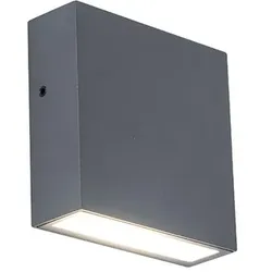 LED Außenwandleuchte Glas klar Wandlampe Fassadenlampe Anthrazit IP54 H 11 cm