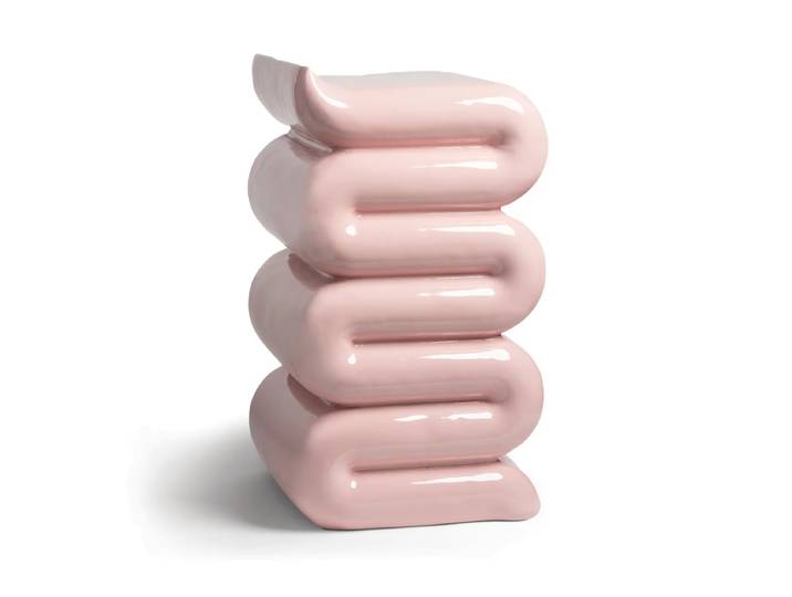 &klevering - Pillar Whip Beistelltisch, H 62 cm, pink