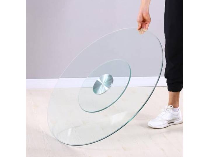 GSKDZG Glas Drehteller Für Esstisch Lazy Susan 60cm 70cm 80cm 90cm 100cm Tischplatte Servierplatte Große 360 ° Drehbar Drehplatte, Einfach Zu Teilen Lebensmittel(80cm (31inch))