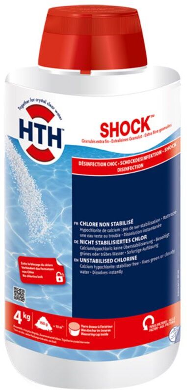 HTH Shock - chlore choc non stabilisé - Bidon de 4 kg