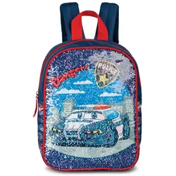 Fabrizio Kinderrucksack Feuerwehr/Polizei Pailletten dunkelblau - 29