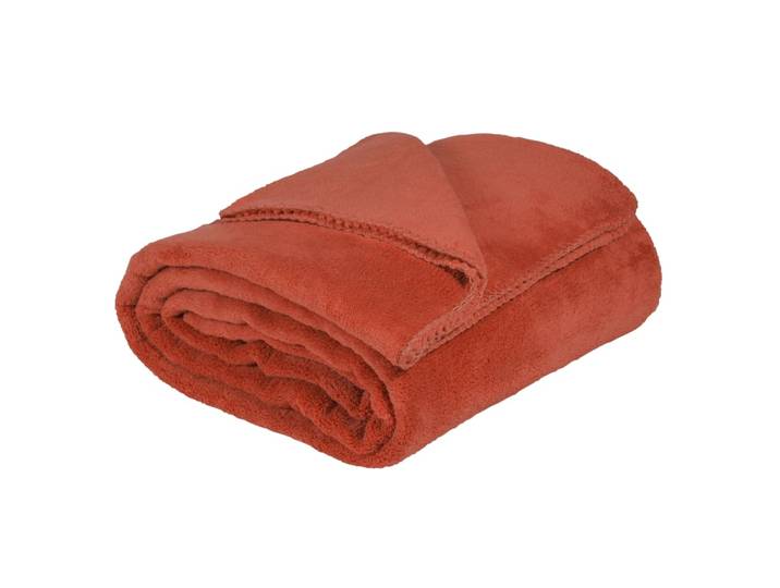 Fleecedecke aus recyceltem Polyester terrakotta 150x230