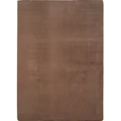 Carpetsale24 Läufer Teppich Braun 60x100 cm  Waschbarer Kurzflor Teppich, rutschfest & weich, einfarbig Design für Schlafzimmer, Küche & Flur