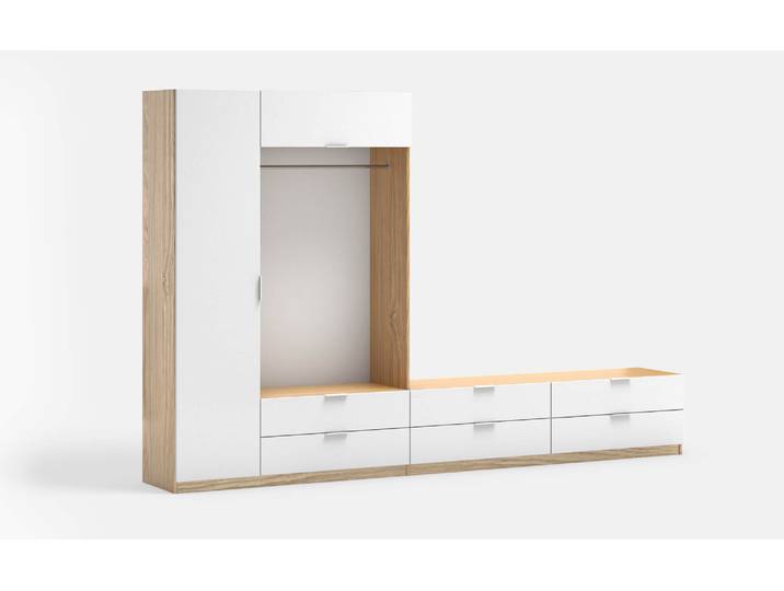 Garderobenschrank mit vielen Optionen Premium Dekore Eiche