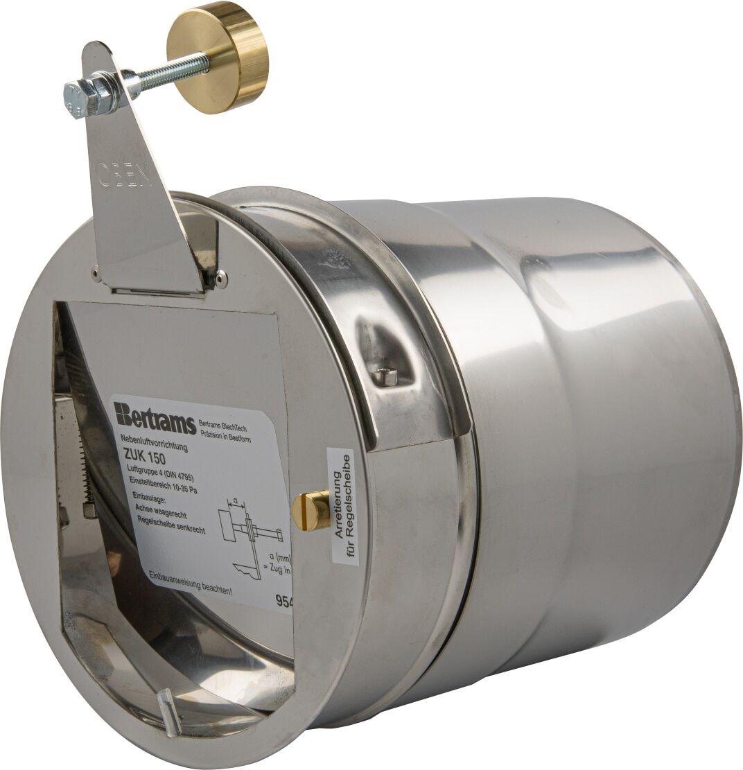 Limiteur de tirage Bertrams 16ZEX-VA200 d= 150mm, avec pièce de transition, Ø 200 mm
