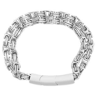 Armband ADELIA´S "Armband aus Edelstahl 19 cm", silber, Armbänder, Herren, 19cm, Edelstahl, Armband, Schöne Geschenkidee zum Muttertag