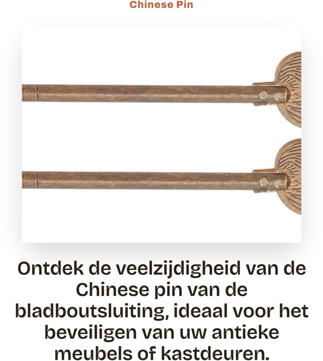 Dailygoods Set van 2 Messing Bladboutsluitingen in Retro Stijl, Lengte: 11 cm