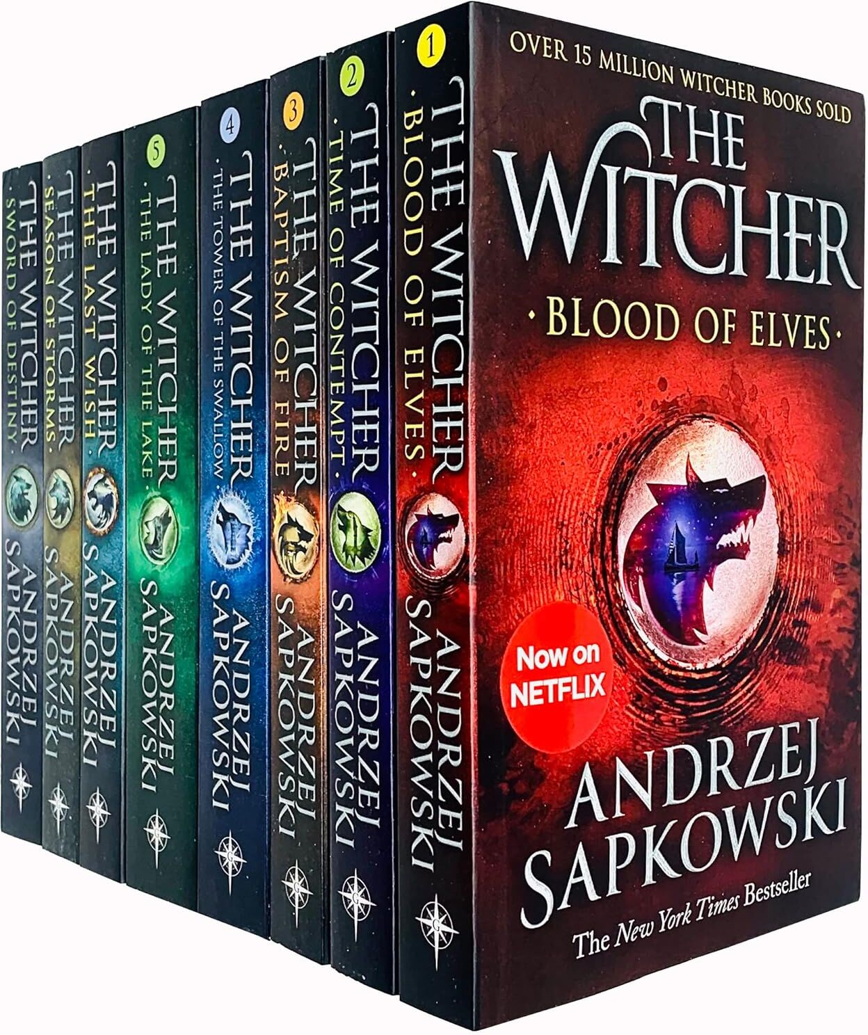 Gollancz The Witcher Series by Andrzej Sapkowski - 8 Book Paperback Collection Set - Epic Fantasy Fiction - Inspired the Netflix Series