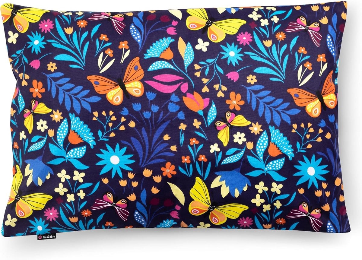 SnelShoppen Kinderkussenhoes met Vlinders - 100% Katoen - 60 x 70 cm