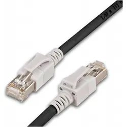 2x Wirewin Cat.6A LED Patchkabel 3m schwarz (S/FTP, CAT6a, 3 m), Netzwerkkabel