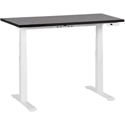 SCHREIBTISCH schwarzweiß 120/72 cm elektrisch höhenverstellbar Destin III