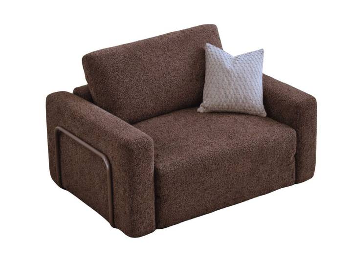 Skye Decor Sofa Wello Single, 1 Teile, 1-Sitzer Bouclé-Schlafsofa, Roll-Pack, Bezug waschbar