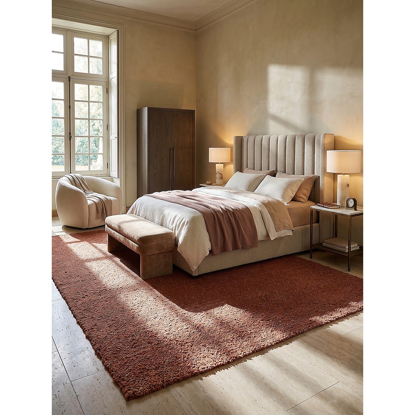 Teppich Kurzflor Terrakotta 160 x 230 cm - GLAVEN Kadima Design