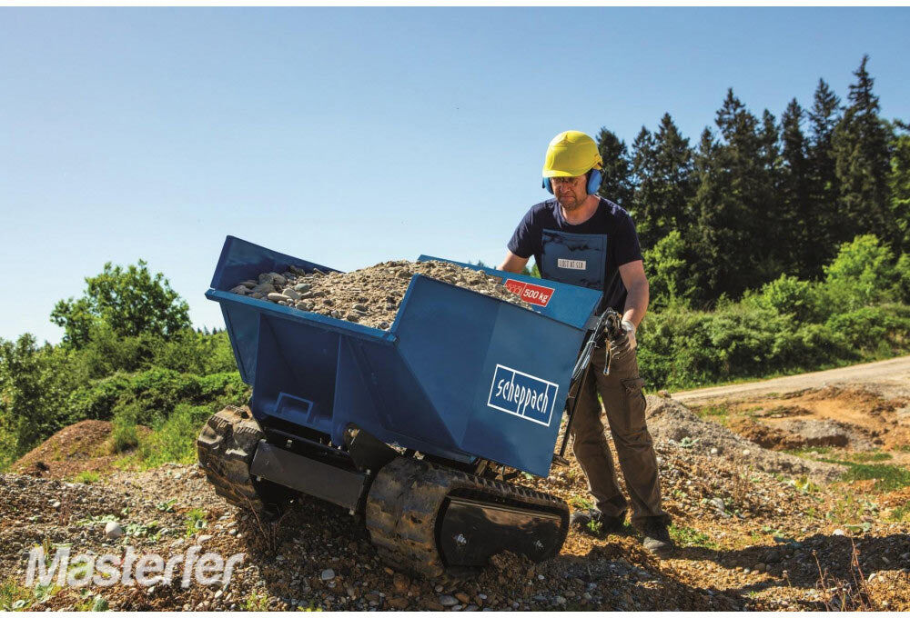Scheppach DP5000 Motocarriola cingolata a scoppio, 500 Kg