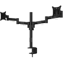 Multibrackets Tischhalterung Officeline Dual (Tisch, 30", 16 kg), Monitor Halterung, Schwarz