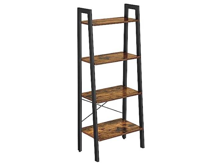 VASAGLE Vloerplank, Boekenplank, Ladderrek met 4 Niveaus