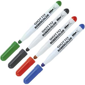 GIOTTO-Fila Whiteboardmarker Robercolor Giant, Rundspitze, Strichbreite 7mm, abwischbar, 4 Stück