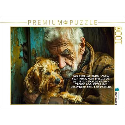 CALVENDO Puzzle Ein Motiv aus dem Kalender Hunde und berührende Sprüche | 1000 Teile Lege-Größe 64x48cm Foto-Puzzle für glückliche Stunden