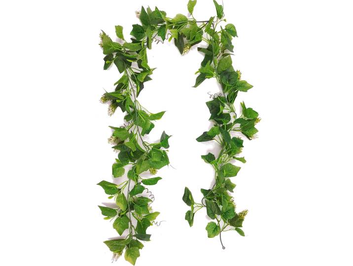 Kunstgirlande CREATIV GREEN Hopfengirlande , grün, H:180cm, Kunstpflanzen, Kunstgirlande, mit Blüten