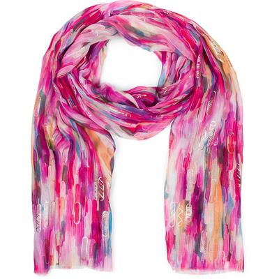 Schal STYLEBREAKER "Leichter Schal mit Streifen Farbverlauf Metallic", Damen, pink, Obermaterial: 100% Viskose CV., Modisch, Modetücher Schal