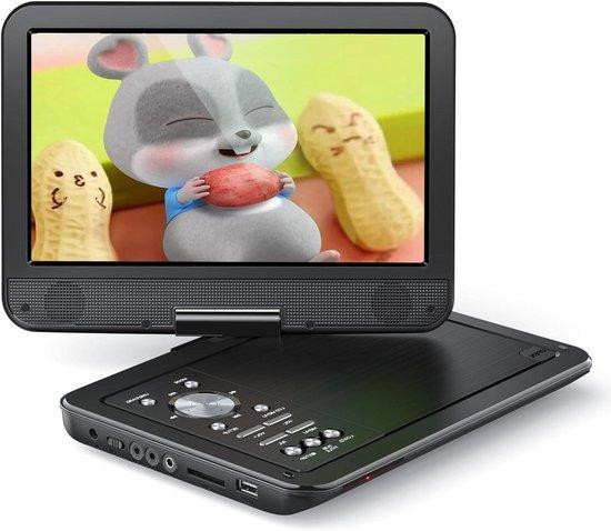 Yoton Draagbare dvd-speler met zwenkscherm, 10,5 inch, Zwart