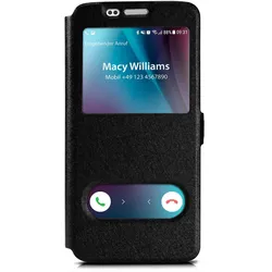 moex Comfort Case für Samsung Galaxy S7 Edge – Klapphülle mit Fenster, ultra dünnes Flip Case