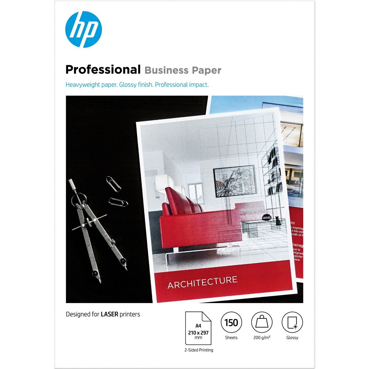 HP Fotopapier 7MV83A DIN A4 glänzend 200 g/qm 150 Blatt