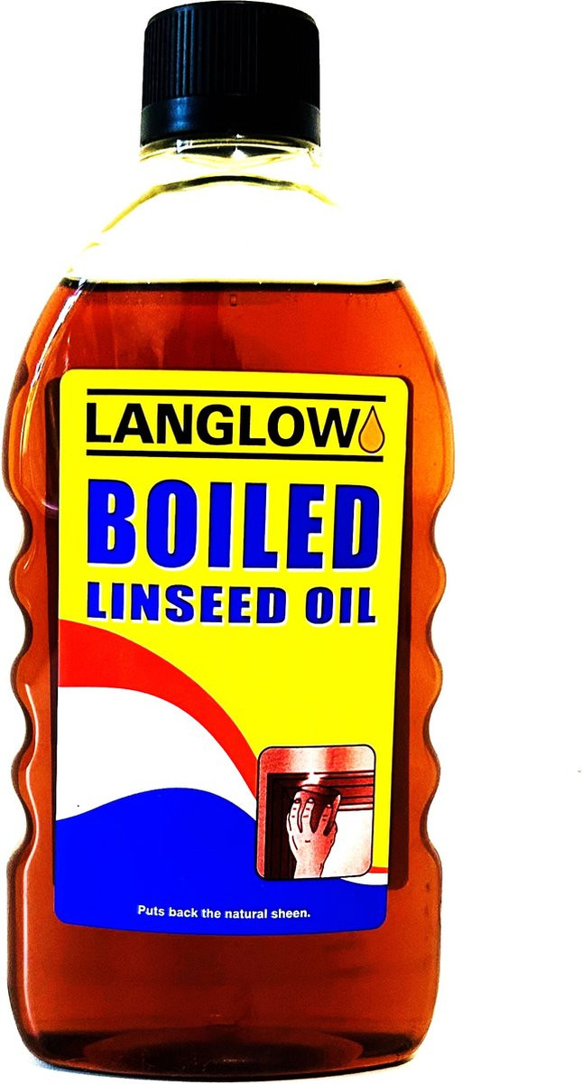 Langlow Gekookte lijnolie 500 ml