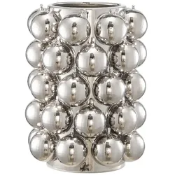 HOME STORY Vase   ¦ silber ¦ Dolomite ¦ Maße (cm): H: 25,8  Ø: 19.5