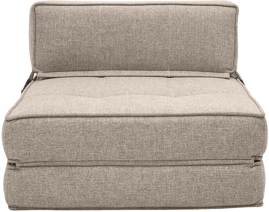 Miliboo Schlafsofa taupefarbener Stoff 1-Sitzer KATY