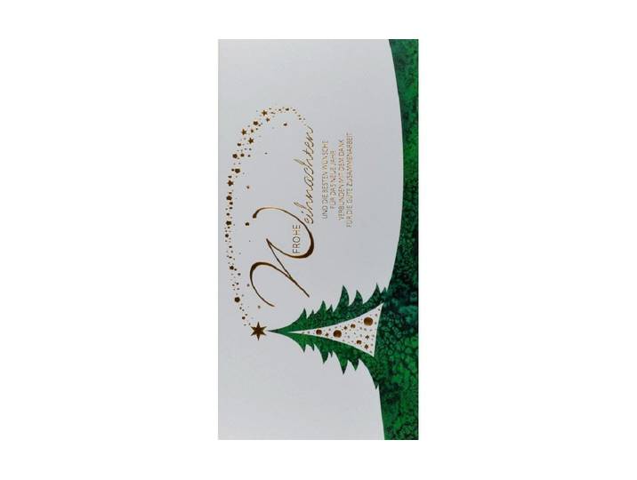 Weihnachtskarte ABC Frohe Weihnachten , grün (grün, weiß), Standardpapier, Postkarten, Weihnachtskarte