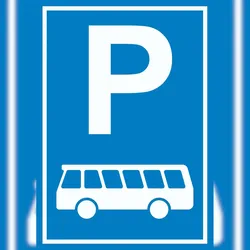 HB-Druck Reisebus Bus Parkplatz Schild A6 (105x148mm)
