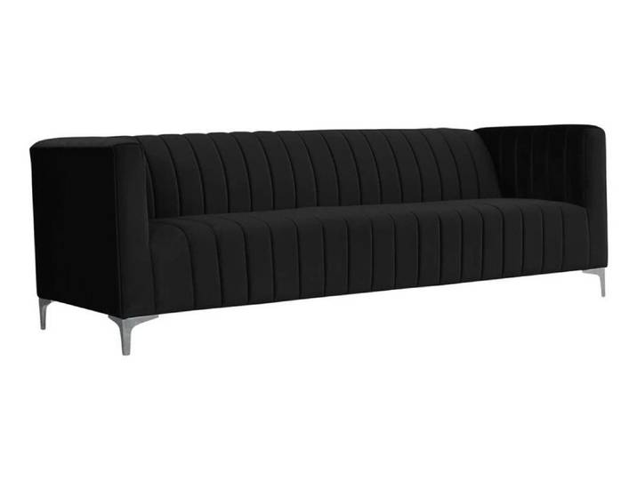 JVmoebel Sofa Schwarzes Polstersofa mit hochwertiger Polyätherschaum-Polsterung, Made in Europa