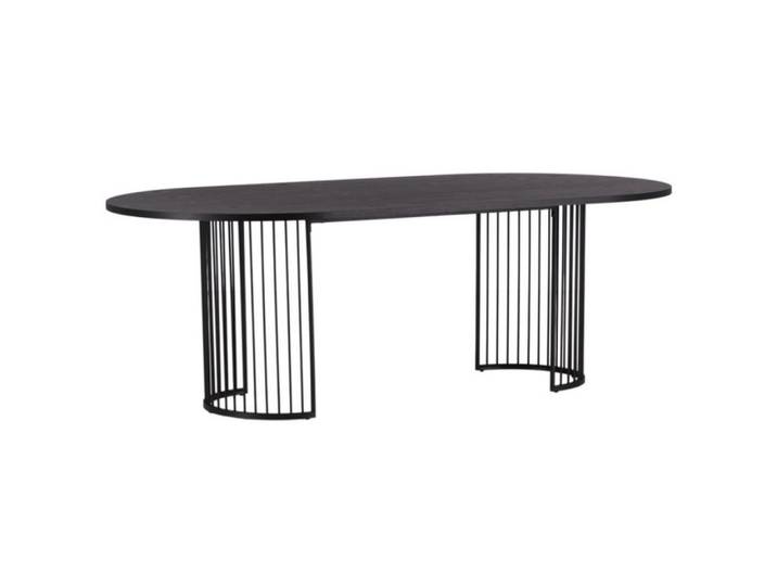Livetastic Esstisch, Schwarz, Holz, Metall, furniert, oval, Kufe, 110x75x220 cm, Esszimmer, Tische, Esstische, Esstische oval