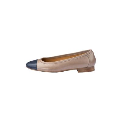 Bootsschuh LLOYD "Hochwertiger Ballerina", Damen, Gr. 37, beige, Leder, unifarben, Schuhe Bootsschuh, mit dezenten Farbdetails