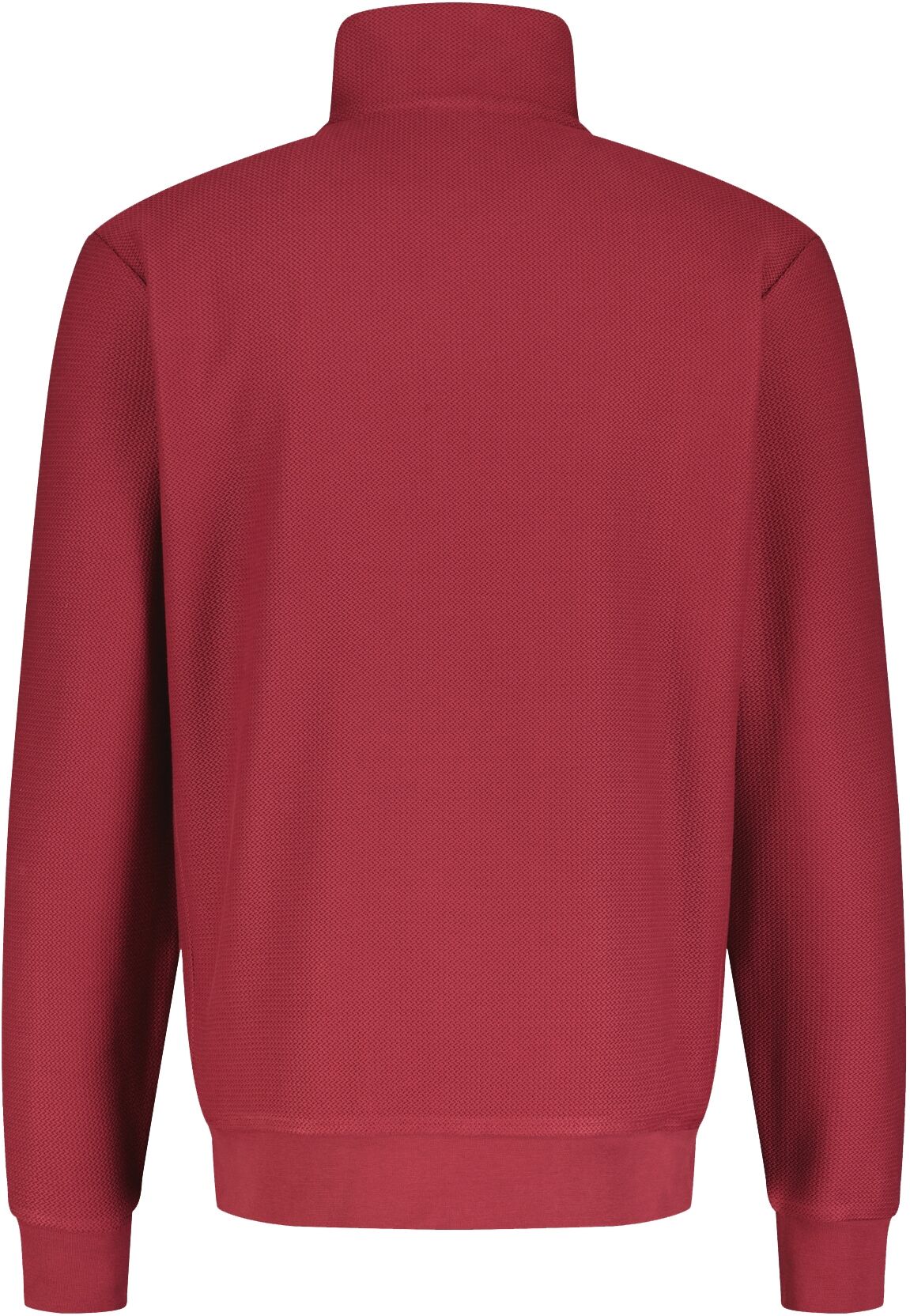 Sweatshirt LERROS "Troyer-Sweatshirt in Strukturqualität", Herren, Gr. S, rot (deep garnet rot), 100% Baumwolle, Sweatshirts Sweatshirt deep garnet rot S