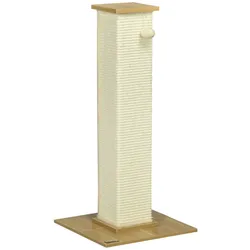 PawHut Kratzbaum, 80 cm, Kratzpsäule aus Sisalseil, Kratzstamm für Katzen, Eiche