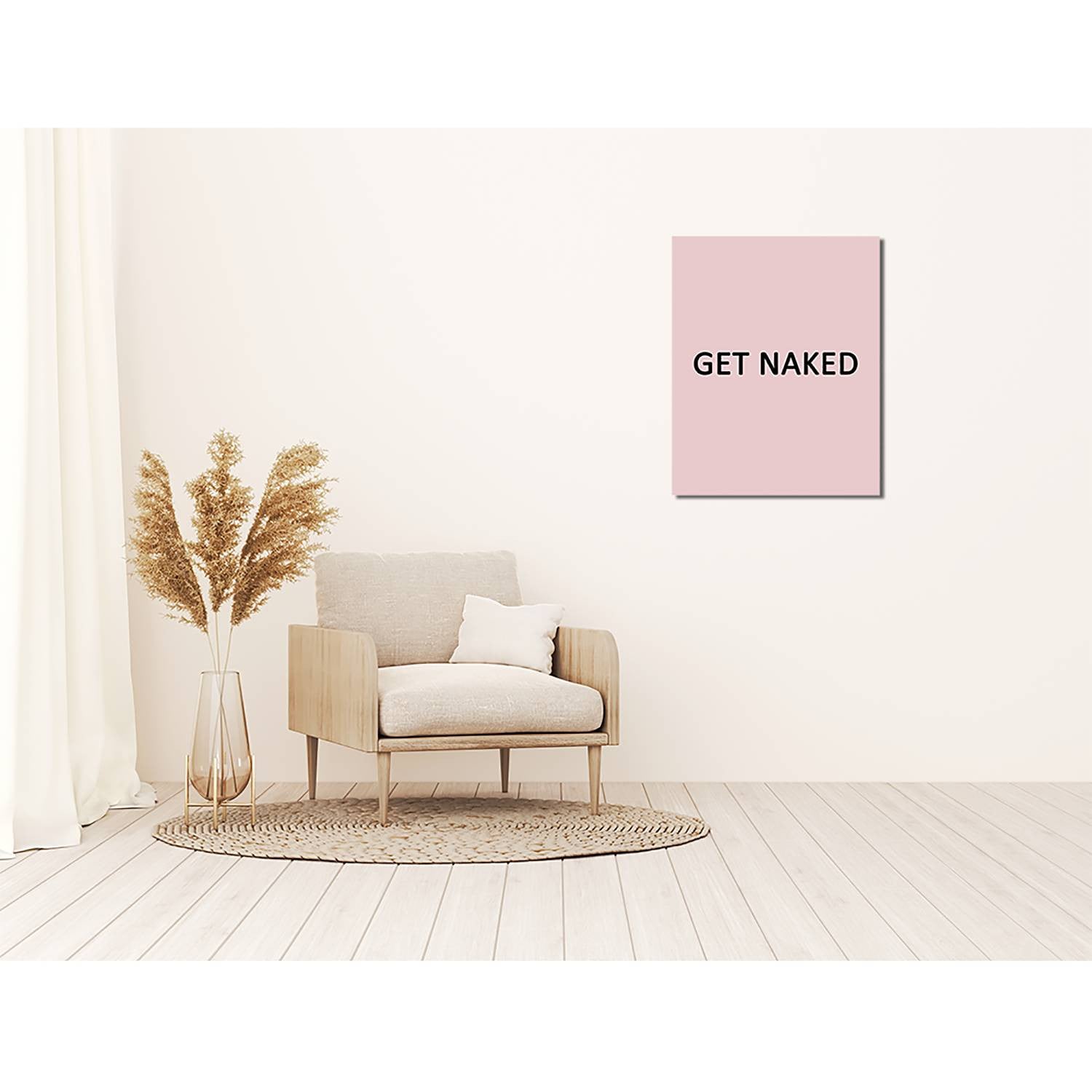 home24 Get naked I alu-dibond wanddecoratie multicolor 40 x 50 cm
