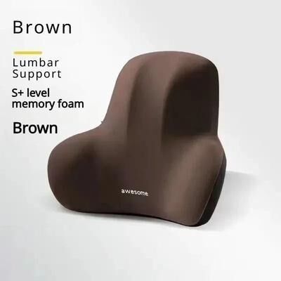 Uplift Picks Memory Foam Lumbar Support Pillow For Chair Back Support And Comfort brown